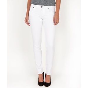 Kut from the Kloth Diana white skinny jeans